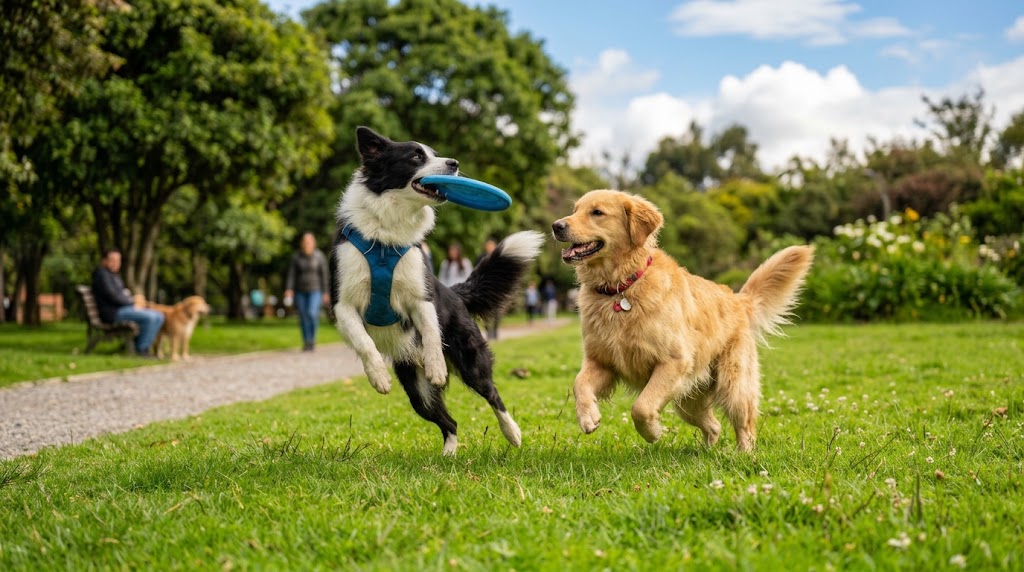 Foto: dos mascotas jugando juntas
